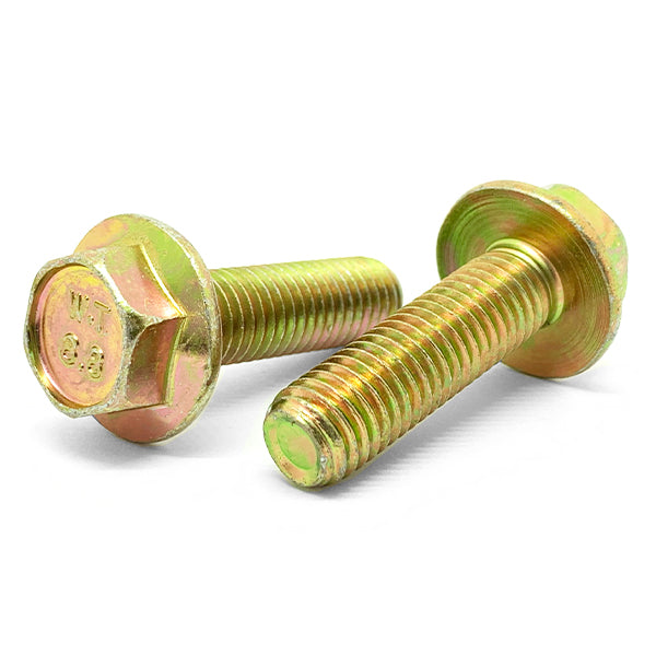 M10-1.5x16 Class 8.8 Hex Flange Bolts Zinc Yellow
