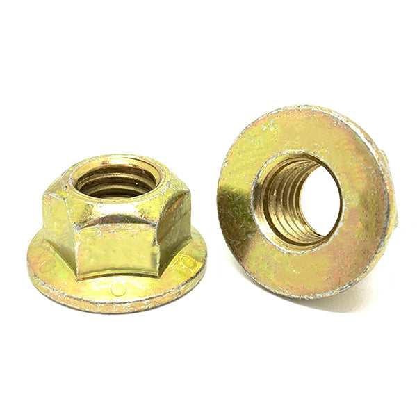 3/8"-16 Grade 8 Hex Flange Prevailing Torque Top Lock Nuts Zinc Yellow