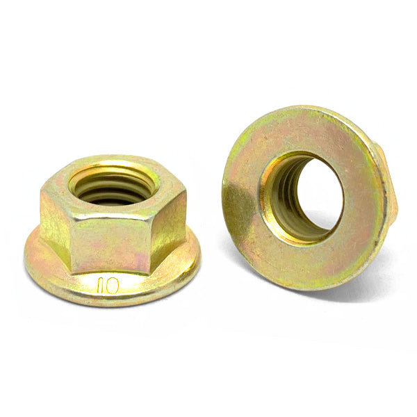 M16-2.0 Class 10 Hex Flange Nuts Zinc Yellow