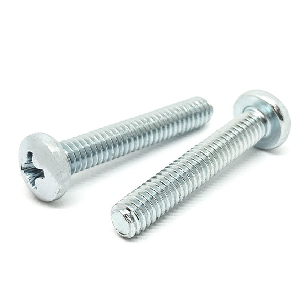 M3-0.5x5 Phillips Pan Head Machine Screws Steel Zinc