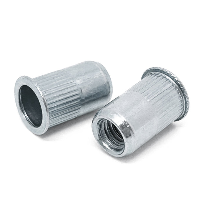 #6-32 (.020-.080) Aluminum Small Flange Knurled Body Rivet Nut