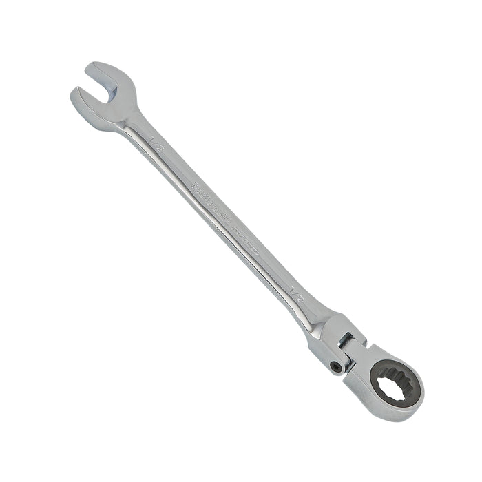 1/2" Proferred Flex Ratcheting Combination Wrench, Chrome Finish