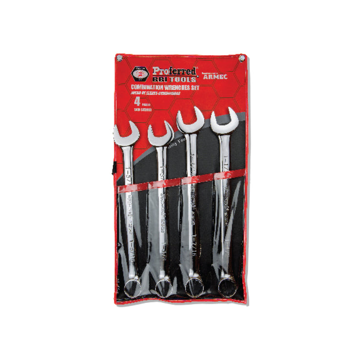 (4 pcs) Inch Proferred Combination Wrench Set
