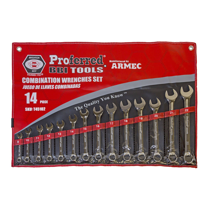 (14 pcs) Metric Proferred Combination Wrench Set