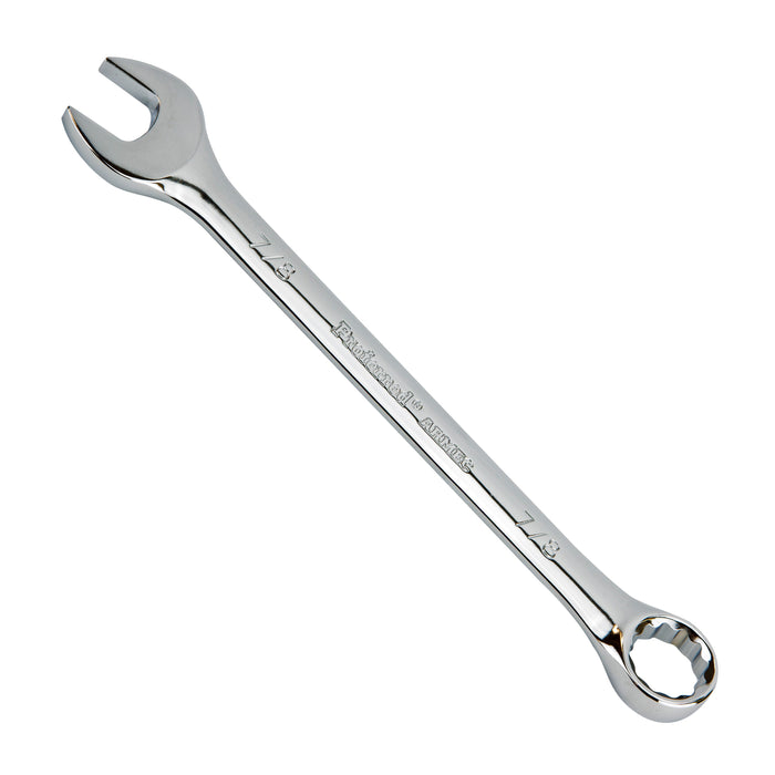 7/8" Combo Wrench, 12Pt. Proferred Combination Wrench, Chrome Finish
