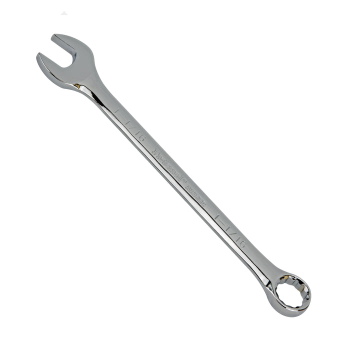 1 1/16" Combo Wrench, 12Pt. Proferred Combination Wrench, Chrome Finish