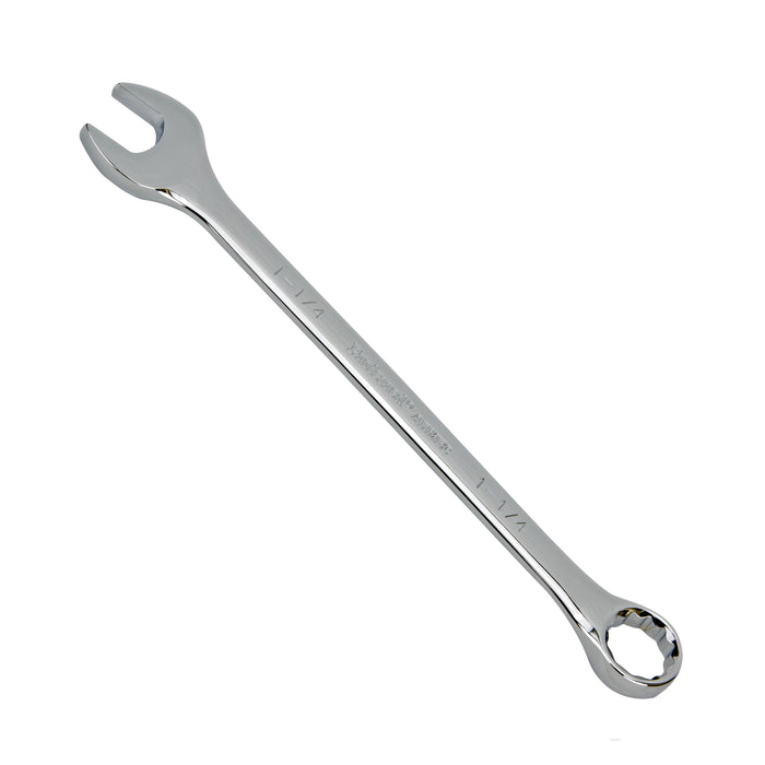 1 1/4" Combo Wrench, 12Pt. Proferred Combination Wrench, Chrome Finish