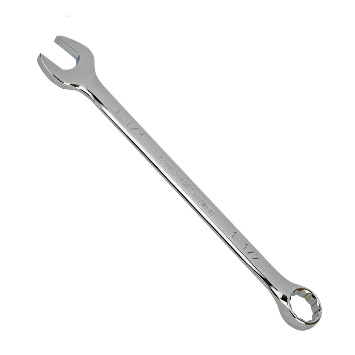 1 1/2" Combo Wrench, 12Pt. Proferred Combination Wrench, Chrome Finish