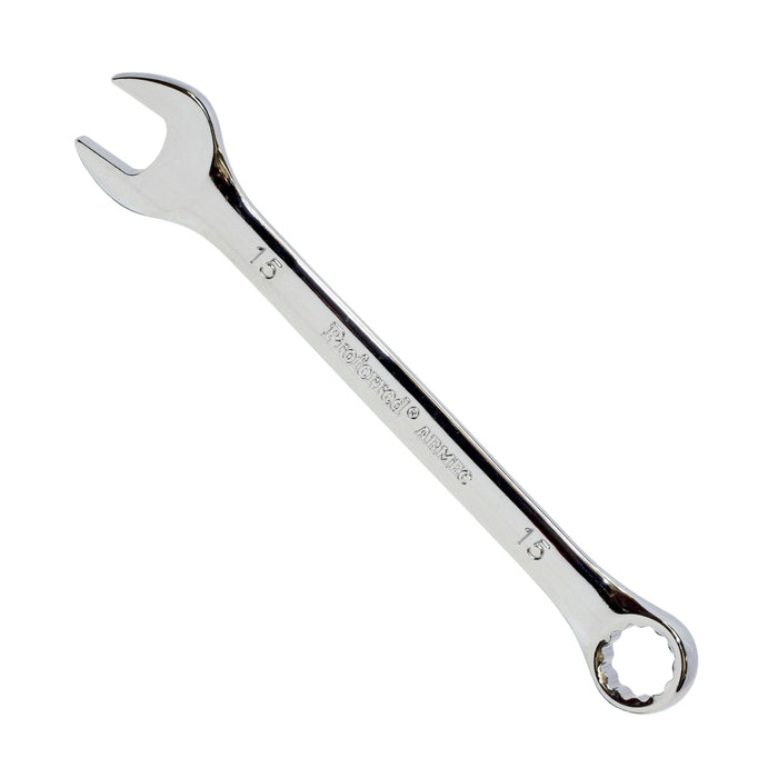 15MM CHROME FINISH PROFERRED COMBINATION WRENCH, CHROME FINISH