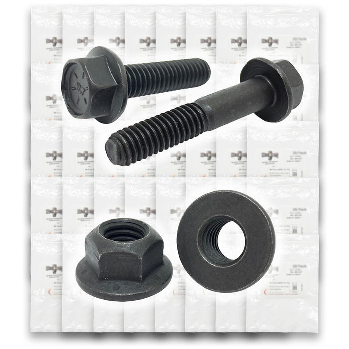 Inch Grade 8 Hex Flange Frame Bolts & Lock Nuts Black Assortment - 351 PCS