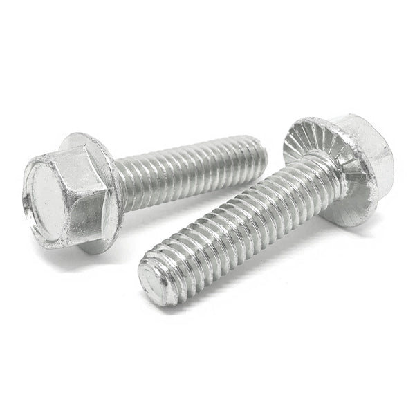 3/8-16x3/4" 18-8 Stainless Steel Serrated Hex Flange Bolts