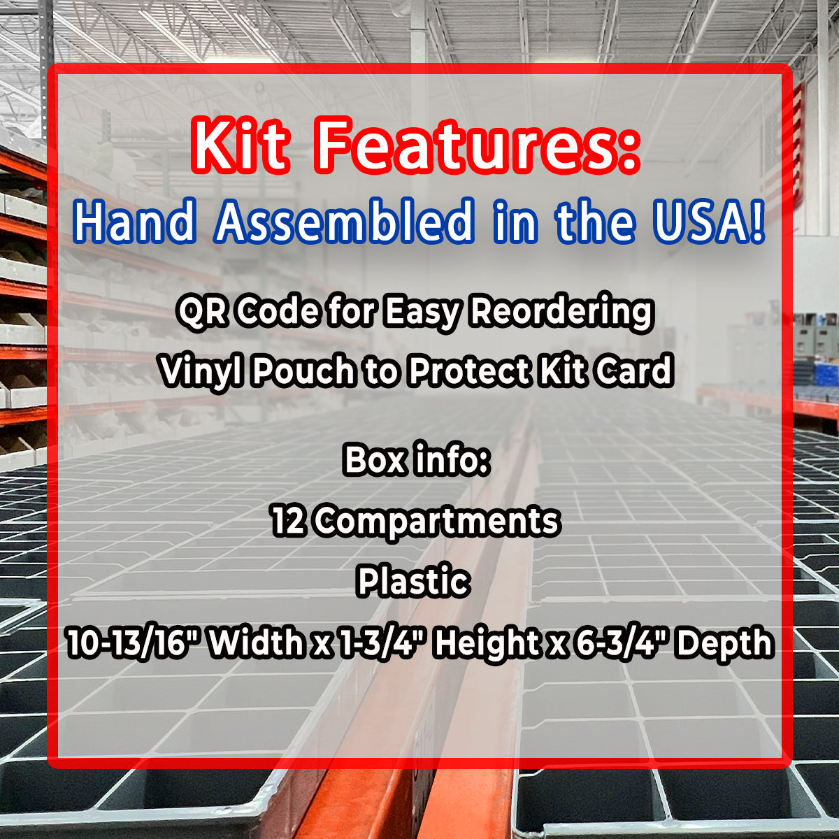 Assortment Kit #641 (324Pcs.) M8-1.25 Class 10.9 Hex Cap Screws, Hex & Nylon Nuts, Flat & Lock Washers - Zinc Plated