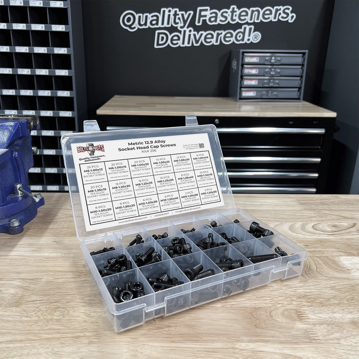 Metric 12.9 Alloy Allen Socket Head Cap Screws Bolts Black Oxide Assortment - 211 PCS