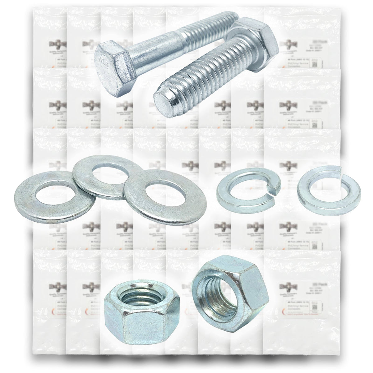 Metric Class 8.8 Coarse Hex Cap Screws, Hex Nuts, Flat & Lock Washers - 2011 PCS