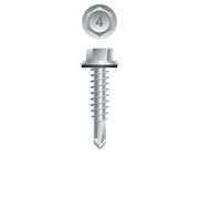 #14 Strong-Point Hex Washer Head w/Washer 14-14 x 3/4, 410 Stainless Steel