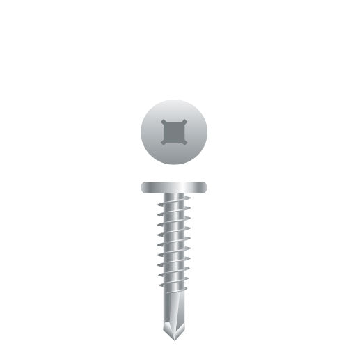 #10 Strong-Point Pancake Head 10-16 x 1, SQ/PH, 410 Stainless Steel