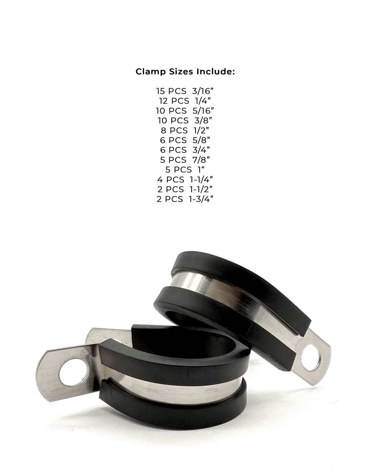 Rubber Insulated Clamp Assortment - 86 PCS
