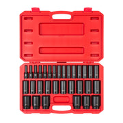 1/2 Inch Drive Deep 6-Point Impact Socket Set with Case, 31-Piece (8 - 38 mm)