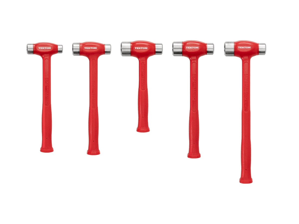 Flat Steel Face Dead Blow Hammer Set, 5-Piece (26, 36, 43, 47, 50 oz.)