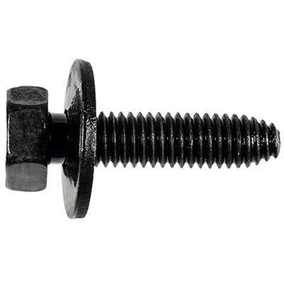 M6-1.0x25mm Hex Head Sems Thread Forming Screw, 17mm Washer, Phosphate