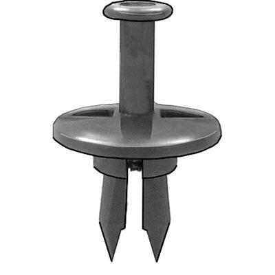 1/2"x3/4" Black Nylon Push-Type Retainer w/ 1/8" Shoulder, 1" Head