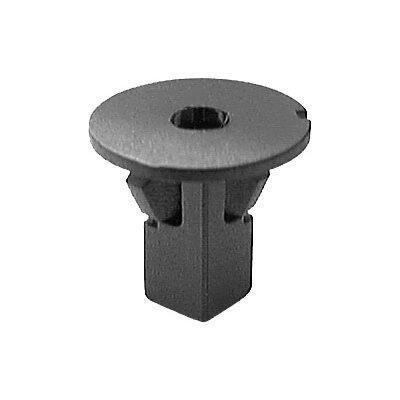1/4" (M6.3) Black Nylon Grommet, 8mm Square Hole, 17mm Stem, 20mm Head