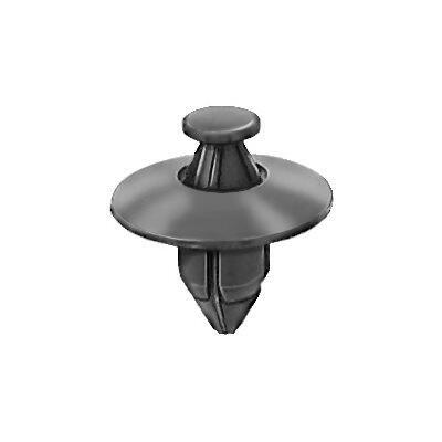 8mmx8mm Black Nylon Push Type Retainer with Drive Pin, 20mm Head
