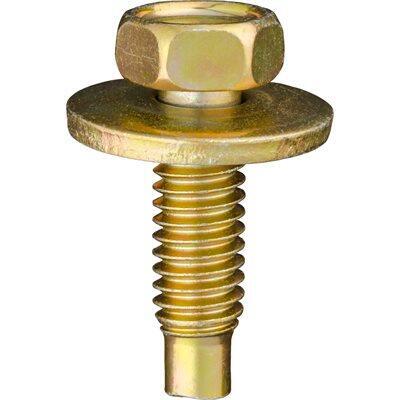 5/16"-18x1-1/16" Hex Head Sems Body Bolt w/ Dog Point, 7/8" Washer, Zinc Yellow