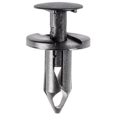 8mmx20mm Black Nylon Push-Type Retainer with Drive Pin w/ Closed End, 20mm Head