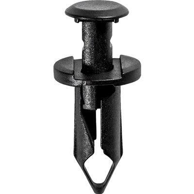 8mmx20mm Black Nylon Push-Type Retainer with Drive Pin w/ Closed End, 15mm Head