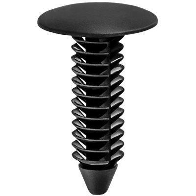 5/16"x1-1/16" Black Nylon Single Head Christmas Tree Retainer, 11/16" Head
