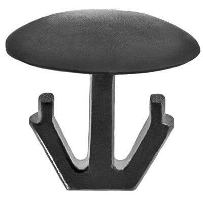 8.5mmx9mm Black Nylon Single Head Trunk Molding Retaining Clip, 12mm Head