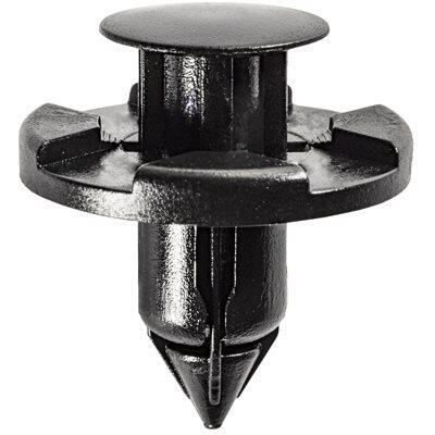 8mmx20mm Black Nylon Push-Type Retainer w/ Drive Pin, 20mm Head