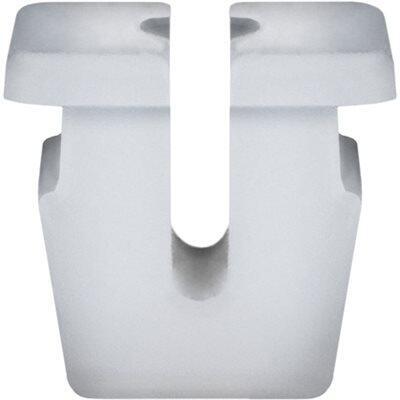 M4.2 (#8) White Nylon GROMMET, 7.5mm Slot, 9.5mmx9.5mm Head