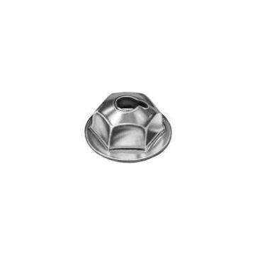 #6-32 Stamped Hex Washer Locknut, 5/16" Wrench, 7/16" Washer, Zinc