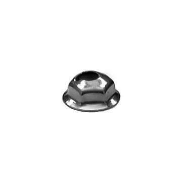 #8-32 Stamped Hex Washer Locknut, 15/32" Wrench, 11/32" Washer, Zinc