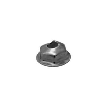 #10-24 Stamped Hex Washer Locknut, 3/8" Wrench, 1/2" Washer, Zinc