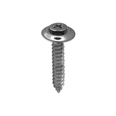 #8x1" Phillips Oval Head SEMS Tapping Screw, Type AB w/ Countersunk washer, Chrome Finish