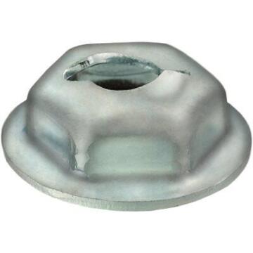 1/8" Stud Hex Washer Thread Cutting Nut, 5/16" Wrench, 7/16" Washer, Zinc