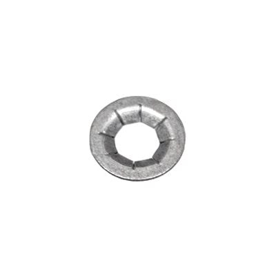 1/4" Stud, Sheered Push On Retainer, 8 Prongs, Zinc Mechanical .0002 Minimum