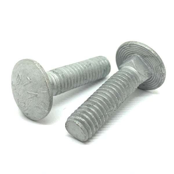 50 Bulloni A Testa Tonda 1/4-20 X 3/4, Grado 2 Zincati - Carriage Bolts