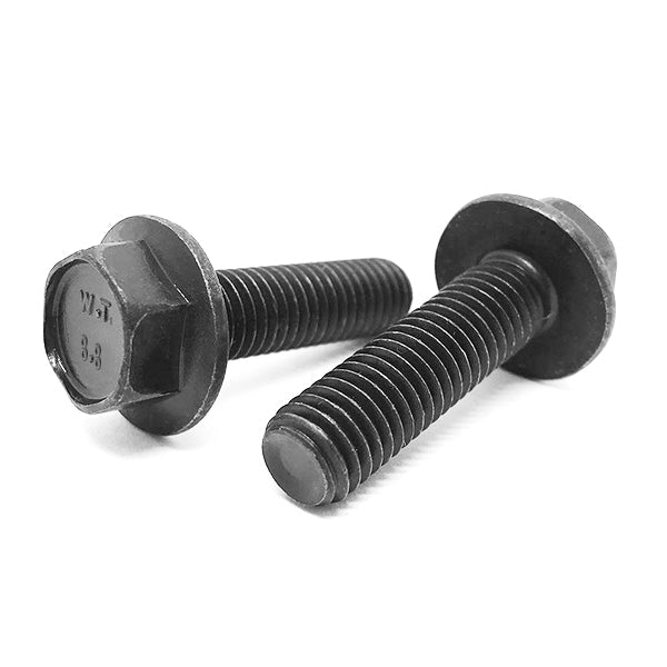 M6-1.0x16 Class 8.8 Hex Flange Bolts Plain & Oil