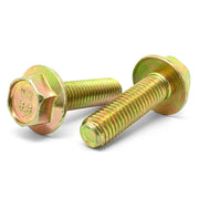 M8-1.25x25 Class 8.8 Hex Flange Bolts Zinc Yellow
