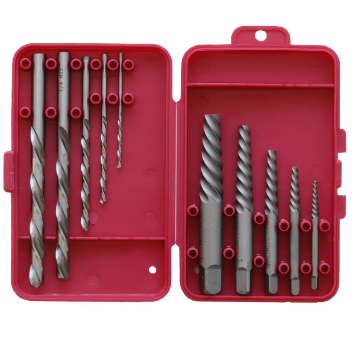 #1-5 Carbon Steel Screw Extractor Set with Left Hand Drills