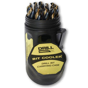 29 Piece HSS Black & Gold Jobber Drill Bit Set Shatter Proof Case