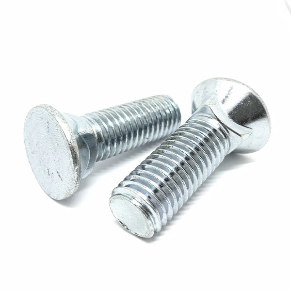1/2-13x1-1/2" #3 Flat Round Head Grade 5 Plow Bolts Zinc