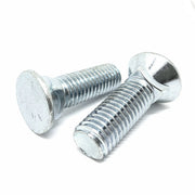 7/16-14x3" #3 Flat Round Head Grade 5 Plow Bolts Zinc