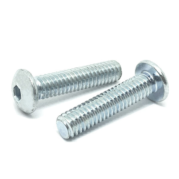 3/8-16x1/2" Alloy Button Head Socket Cap Screws Zinc Clear