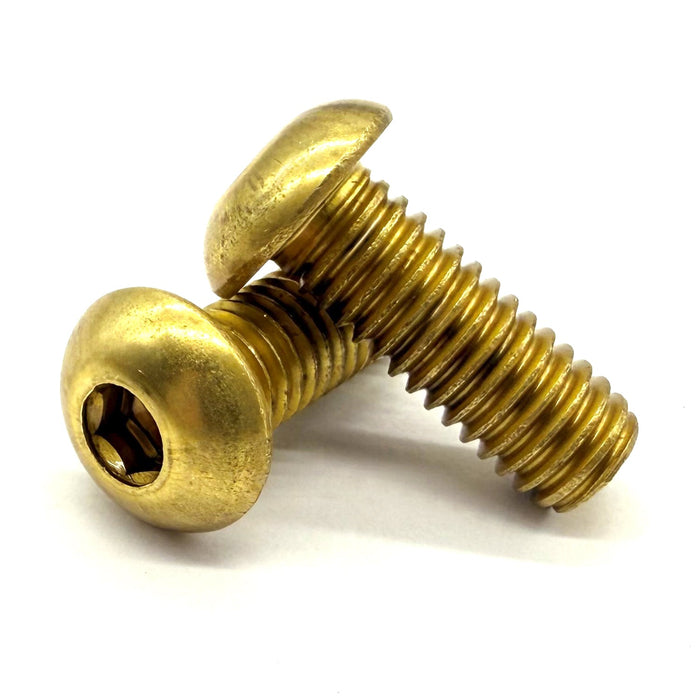#10-32x3/8" Brass Button Head Socket Cap Screw