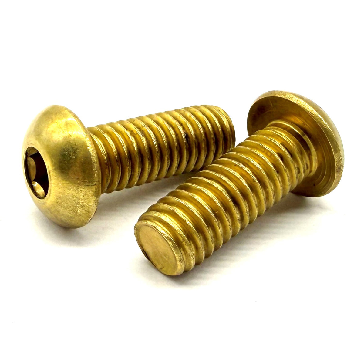 #10-32x1/2" Brass Button Head Socket Cap Screw